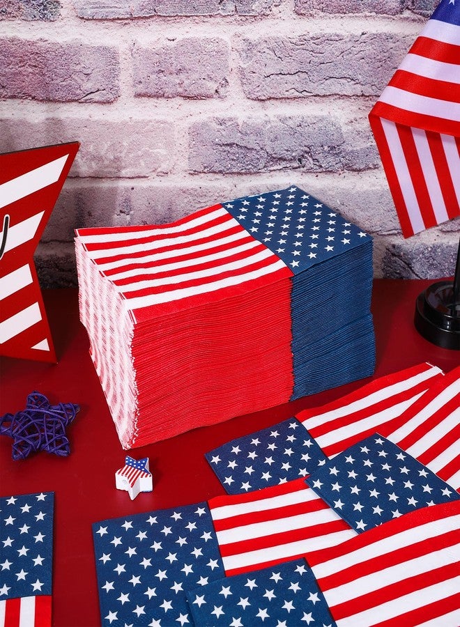 وولاين مجموعة مناديل ضيوف من والين، 80 قطعة، بتصميم العلم الأمريكي، مناديل ورقية للاستخدام مرة واحدة، مثالية لحفلات الرابع من يوليو، ولحفلات العشاء، وحفلات عيد الاستقلال، ويوم الذكرى، وأعياد الميلاد، وتزيين الطاولات. - Image 4